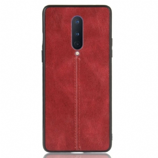 Cover OnePlus 8 Couture Lædereffekt