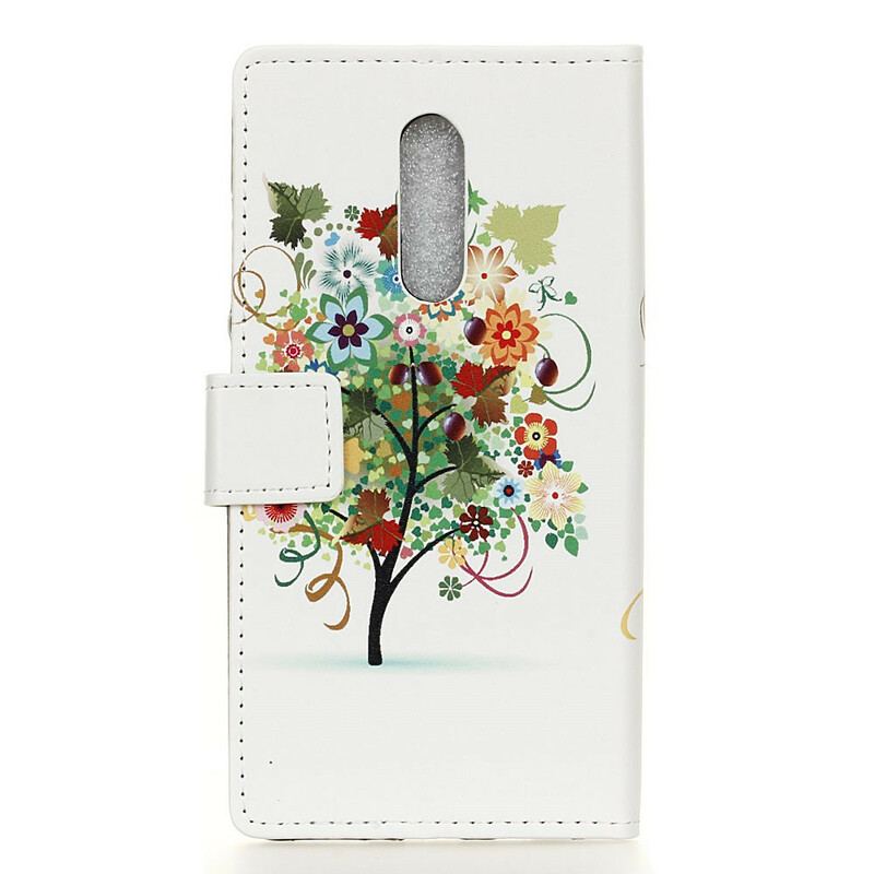 Læder Cover OnePlus 8 Blomstrende Træ