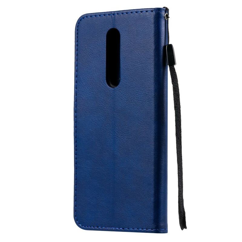 Læder Cover OnePlus 8 Med Snor Strappy Lædereffekt