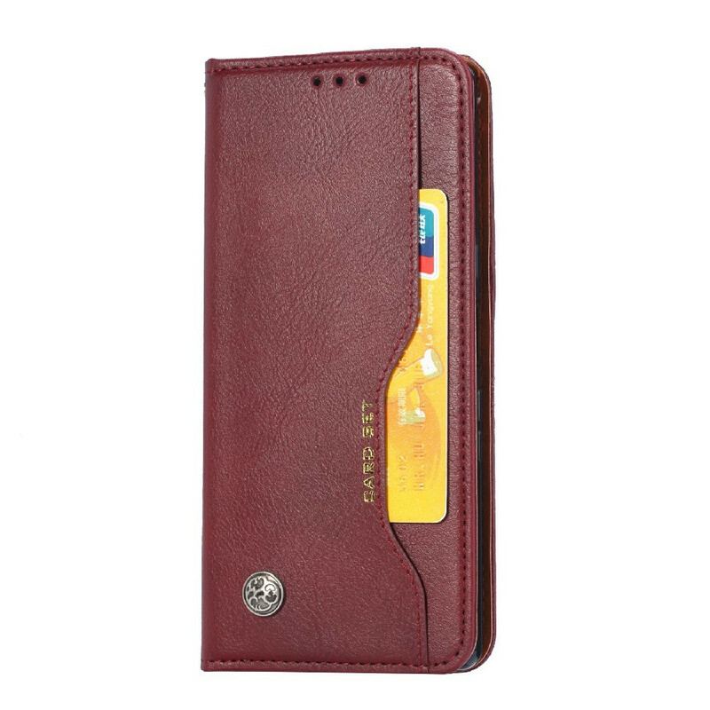 Cover iPhone 13 Pro Flip Cover Kortholder I Imiteret Læder
