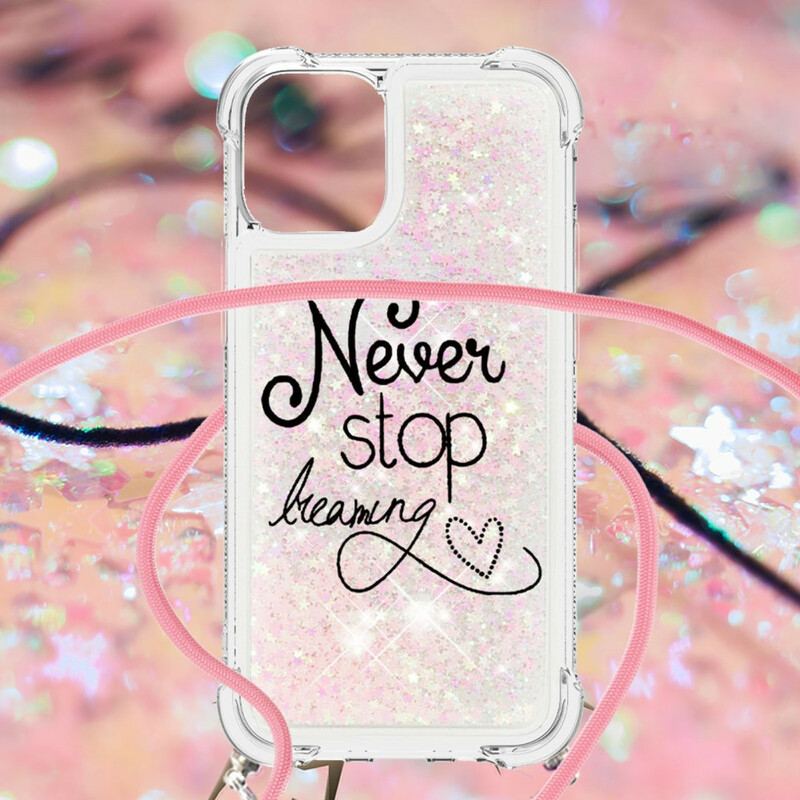 Cover iPhone 13 Pro Med Snor Stop Aldrig Med Glittersnøre