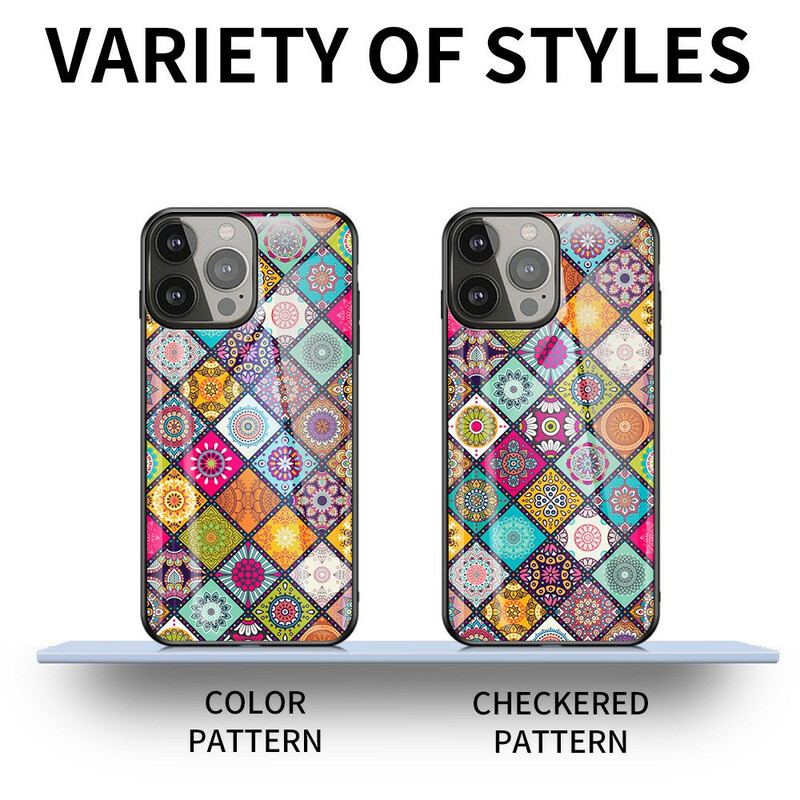 Cover iPhone 13 Pro Patchwork Magnetisk Holder