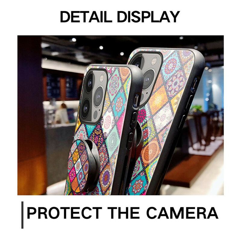 Cover iPhone 13 Pro Patchwork Magnetisk Holder