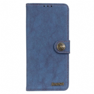 Flip Cover iPhone 13 Pro Khazneh Retro Split Imiteret Læder
