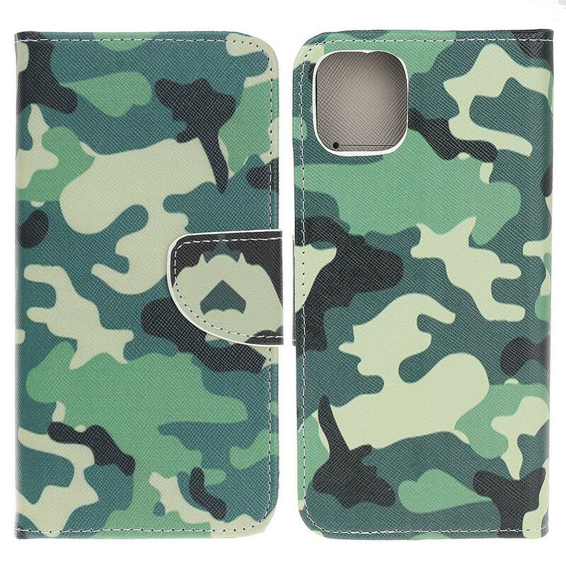 Flip Cover iPhone 13 Pro Militær Camouflage