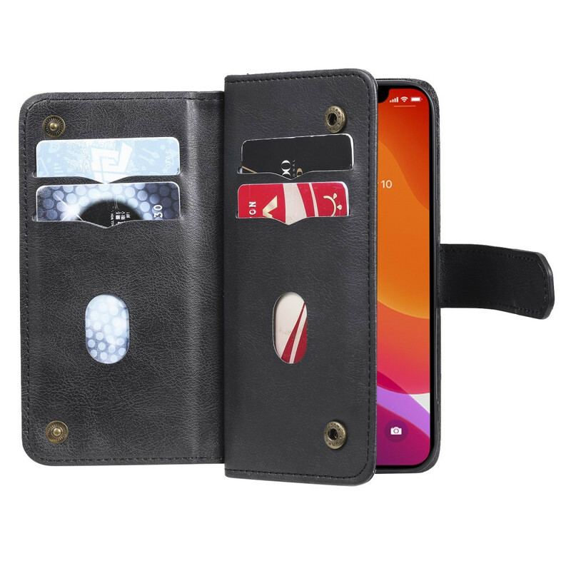 Flip Cover iPhone 13 Pro Multifunktions 10 Kortholder