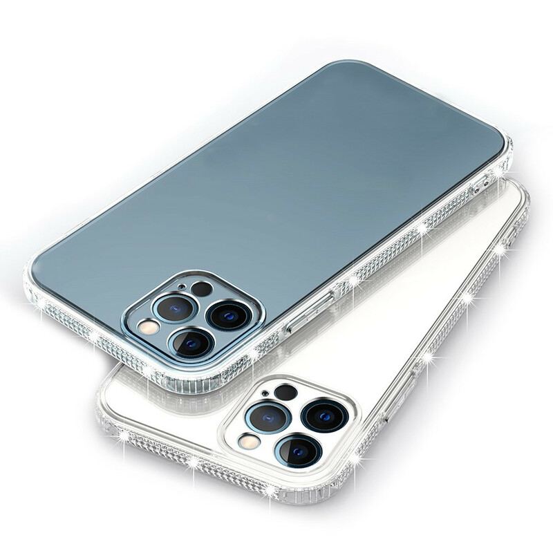 Mobilcover iPhone 13 Pro Gennemsigtige Diamantkanter