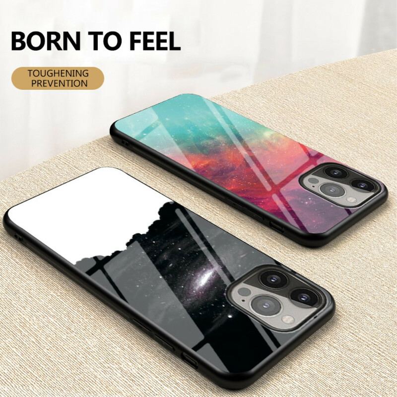 Mobilcover iPhone 13 Pro Stjernehimmel Hærdet Glas