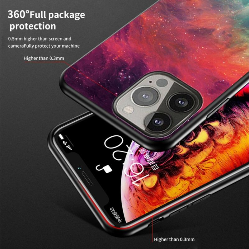 Mobilcover iPhone 13 Pro Stjernehimmel Hærdet Glas
