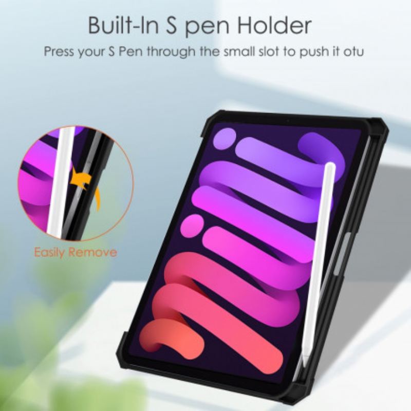 Cover iPad Mini 6 (2021) Kunstlæder Og Gennemsigtig Ryg