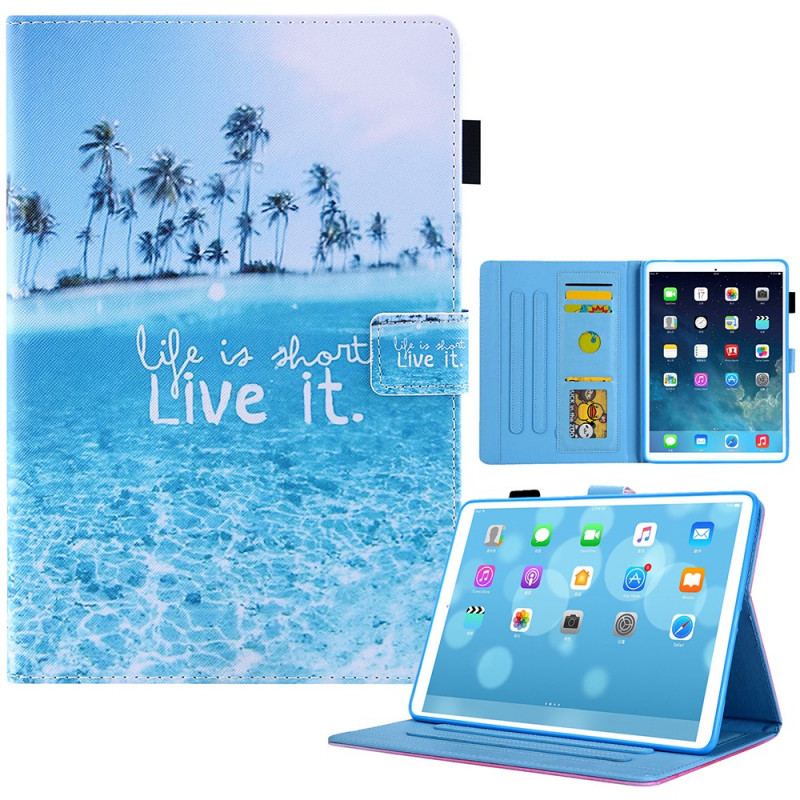 Flip Cover iPad Mini 6 (2021) Livet Er Kort Marine