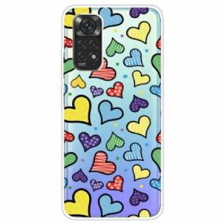 Cover Xiaomi Redmi Note 11 Pro / 11 Pro 5G Flerfarvede Hjerter