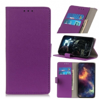 Flip Cover Realme X50 Klassisk Lædereffekt