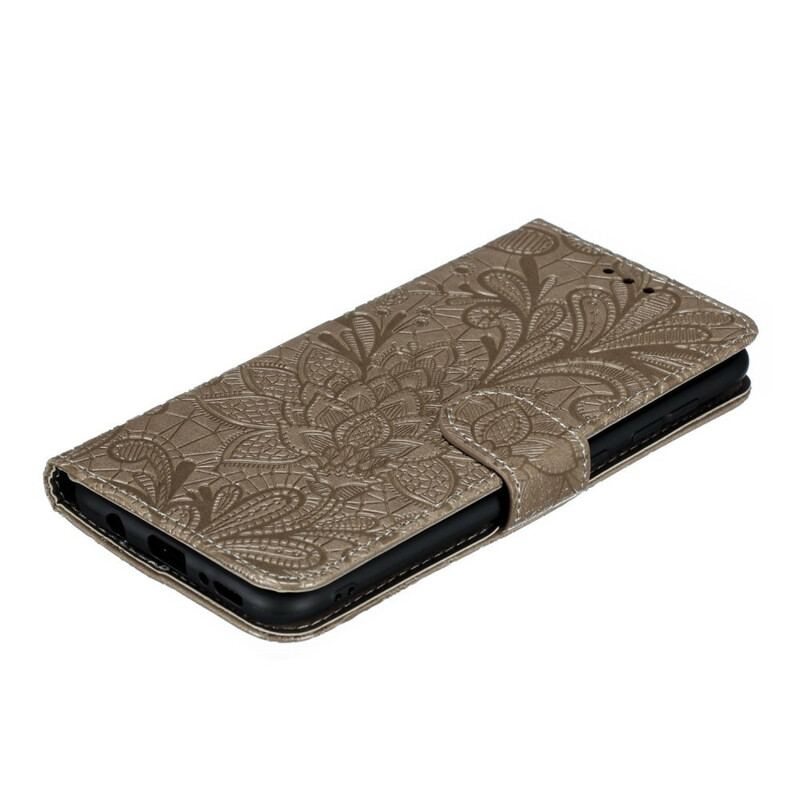 Flip Cover Samsung Galaxy A30 Med Snor Rem Tribal Flowers