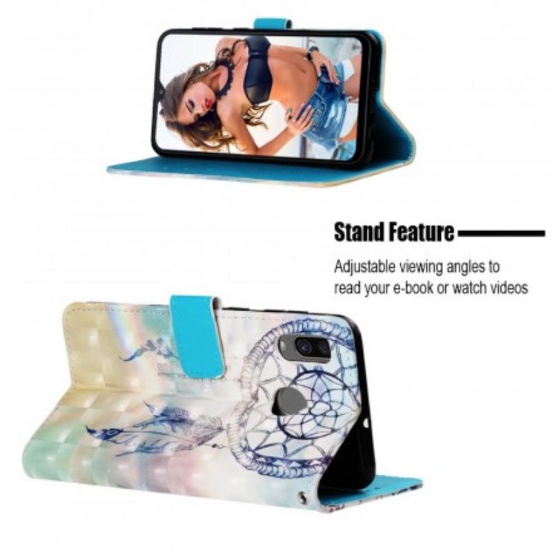 Læder Cover Samsung Galaxy A30 Akvarel Drømmefanger