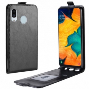 Læder Cover Samsung Galaxy A30 Flip Cover Foldende Lædereffekt