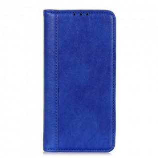 Cover Moto G60S Flip Cover Litchi Split Læderversion