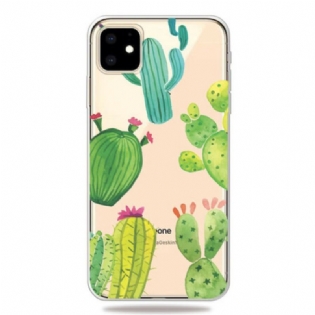 Cover iPhone 11 Akvarel Kaktusser