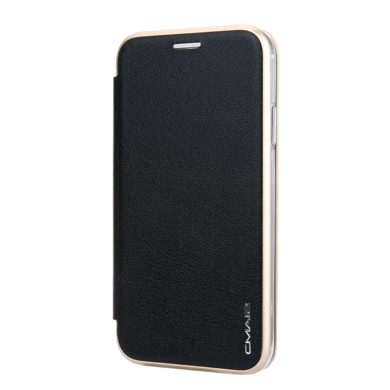 Cover iPhone 11 Flip Cover Metalliske Kanter I Kunstlæder