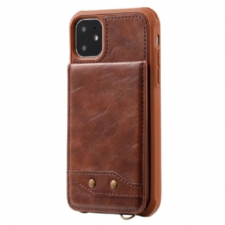 Cover iPhone 11 Flip Cover Sammenfoldelig Kortholder Med Snor
