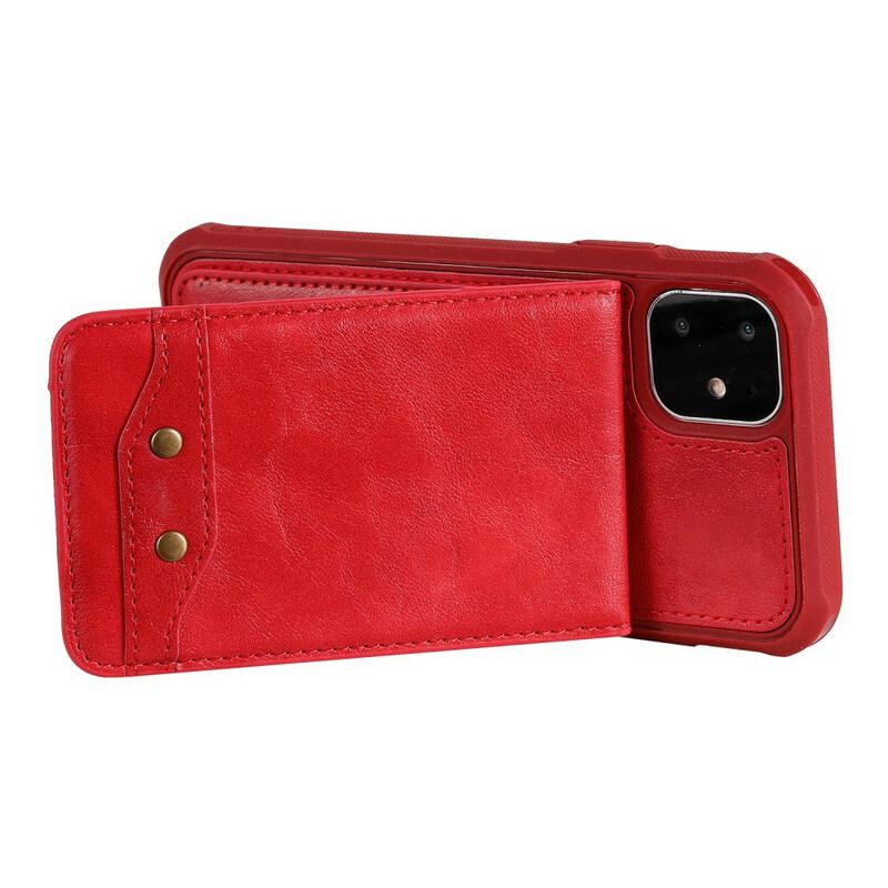 Cover iPhone 11 Flip Cover Sammenfoldelig Kortholder Med Snor