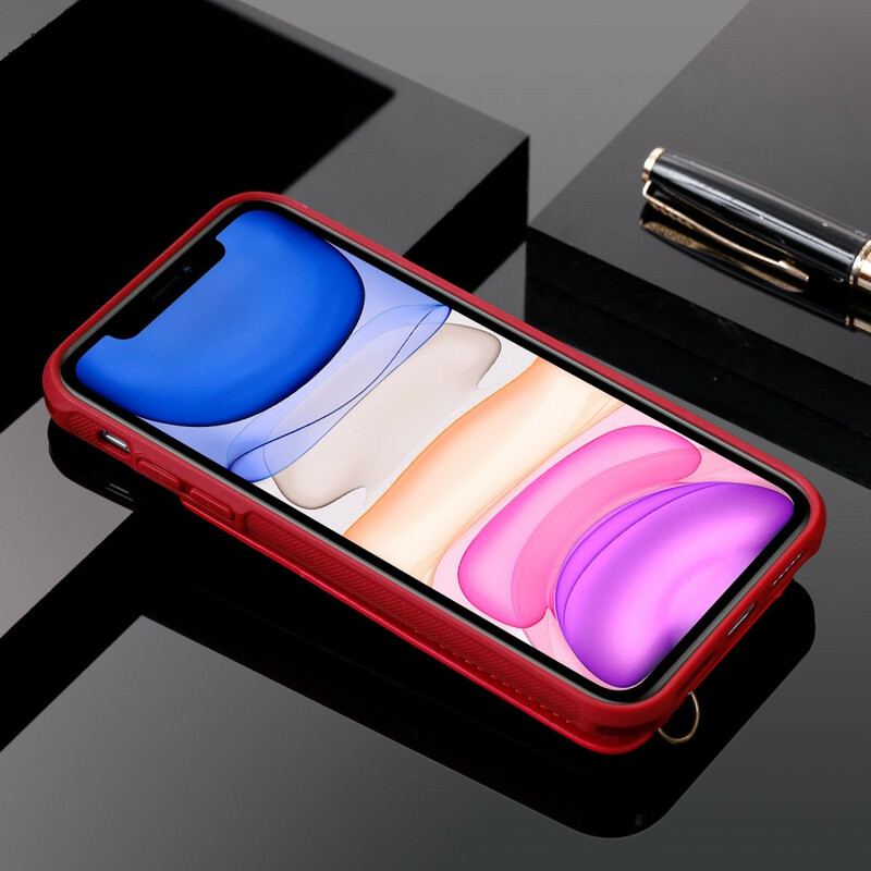 Cover iPhone 11 Flip Cover Sammenfoldelig Kortholder Med Snor