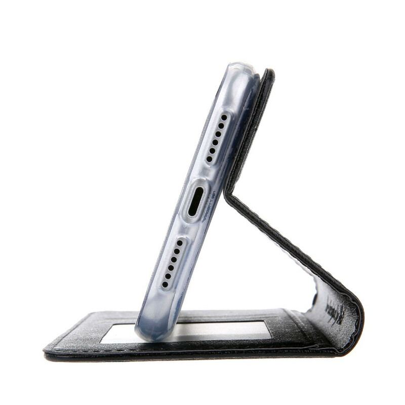 Cover iPhone 11 Flip Cover Silketekstur Med Lædereffekt