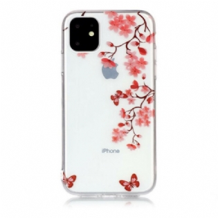Cover iPhone 11 Gennemsigtig Gren Med Sommerfugle