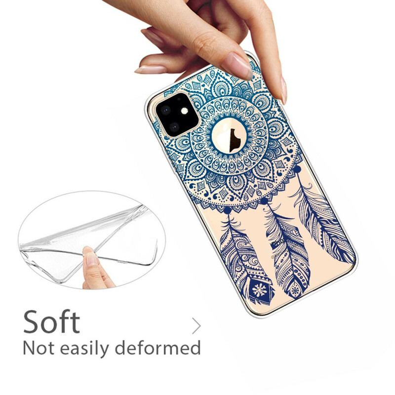 Cover iPhone 11 Mandala Med Enkelt Blomst