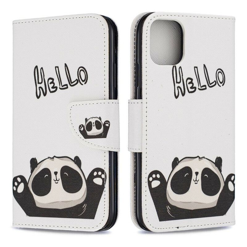 Flip Cover iPhone 11 Hej Panda