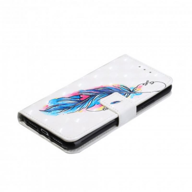 Flip Cover iPhone 11 Med Snor Fjer Justerbar Rem