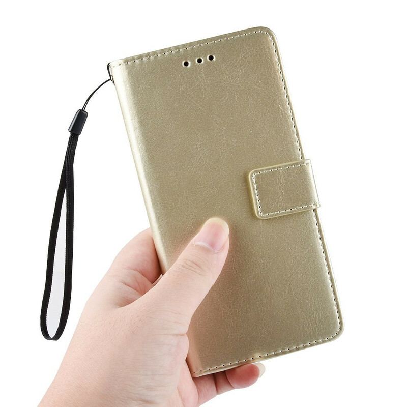 Flip Cover iPhone 11 Med Snor Strappy I Lædereffekt