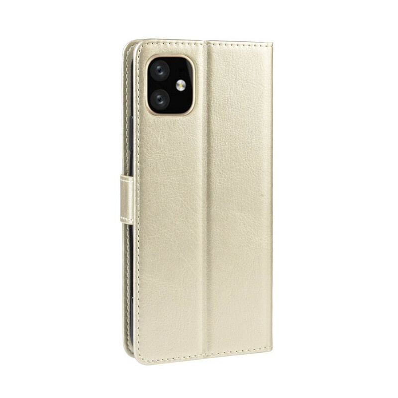 Flip Cover iPhone 11 Med Snor Strappy I Lædereffekt