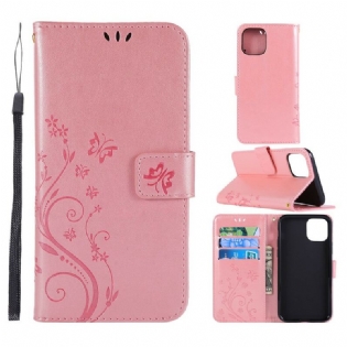 Flip Cover iPhone 11 Sommerfugle Og Blomster