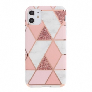 Mobilcover iPhone 11 Farverig Geometri Marmor