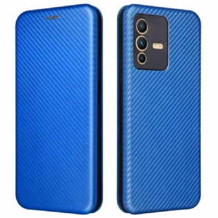 Cover Vivo V23 5G Flip Cover Farvet Kulfiber