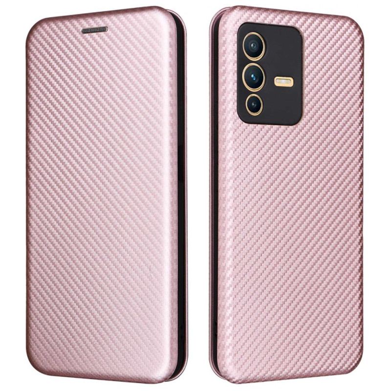 Cover Vivo V23 5G Flip Cover Farvet Kulfiber