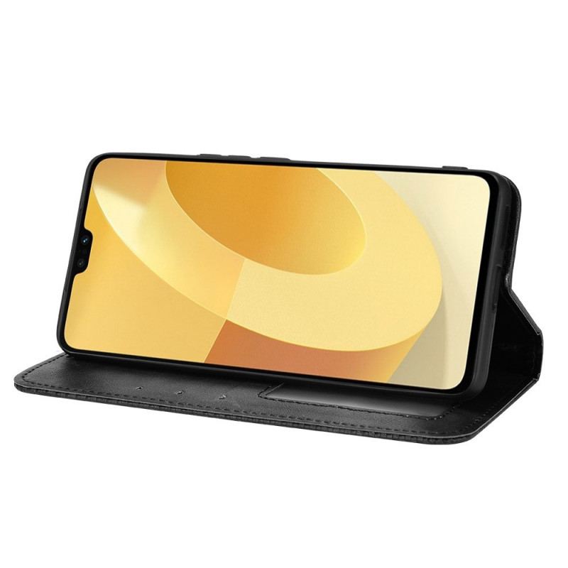Cover Vivo V23 5G Flip Cover Stilfuldt Imiteret Læder