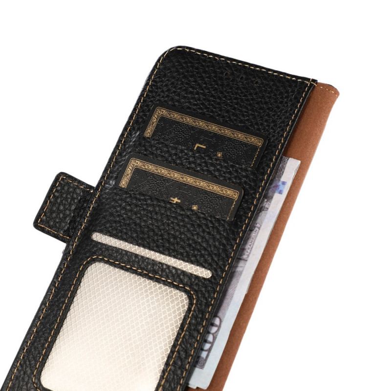 Flip Cover Vivo V23 5G Beskyttelsessæt Litchi Læder Khazneh Rfid Beskyttelse