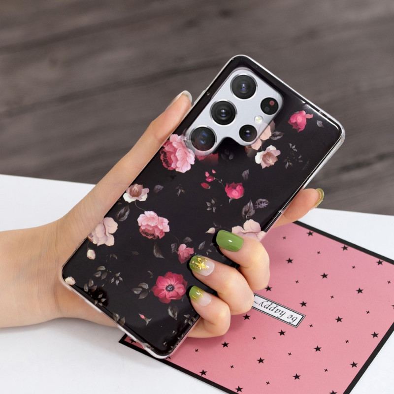 Cover Samsung Galaxy S22 Ultra 5G Fluorescerende Liberty-blomster