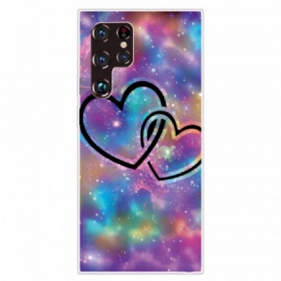 Cover Samsung Galaxy S22 Ultra 5G Lænkede Hjerter