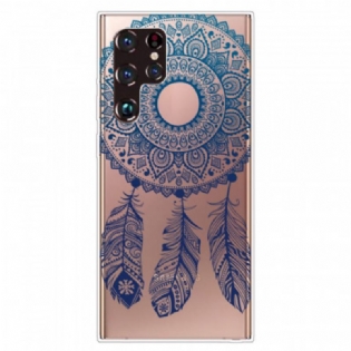 Cover Samsung Galaxy S22 Ultra 5G Mandala Med Enkelt Blomst