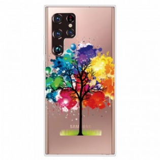 Cover Samsung Galaxy S22 Ultra 5G Sømløst Akvareltræ