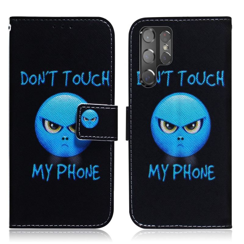 Flip Cover Samsung Galaxy S22 Ultra 5G Emoji Telefon