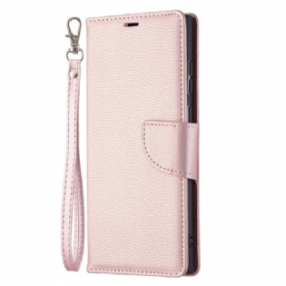 Flip Cover Samsung Galaxy S22 Ultra 5G Læder Cover Litchi Rabat Oblique