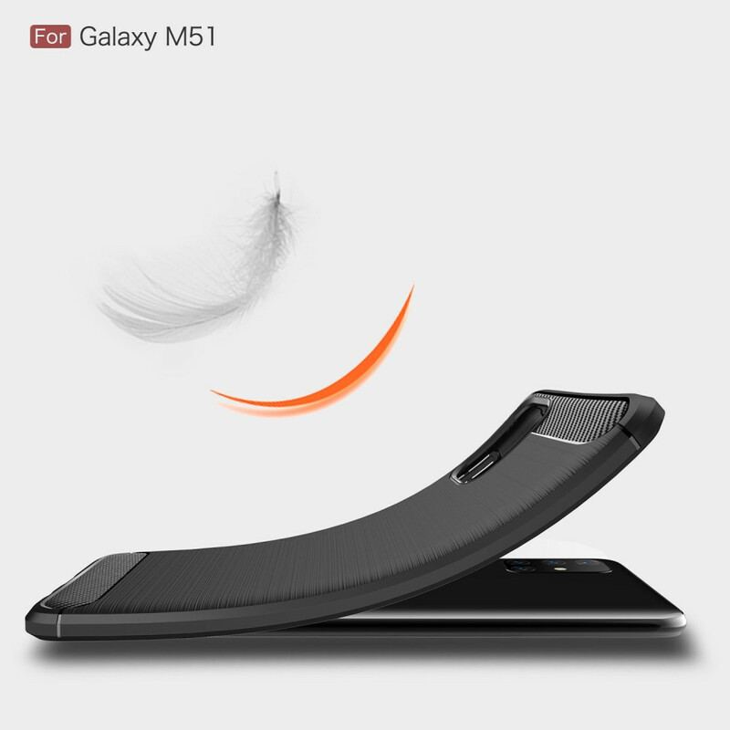 Cover Samsung Galaxy M51 Børstet Kulfiber