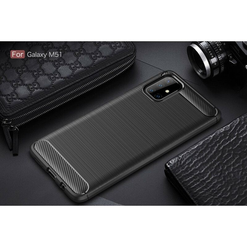 Cover Samsung Galaxy M51 Børstet Kulfiber