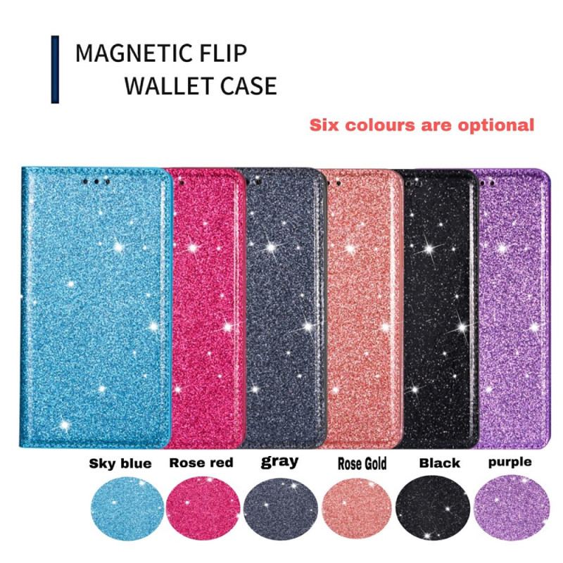 Cover Samsung Galaxy M51 Flip Cover Sequin Stil