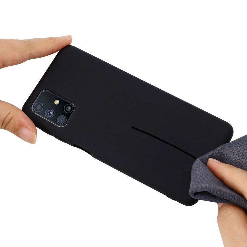 Cover Samsung Galaxy M51 Flydende Silikone Med Snor