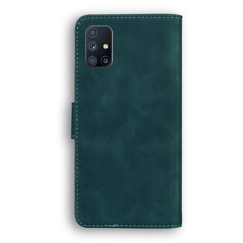 Flip Cover Samsung Galaxy M51 Monokrom Lædereffekt